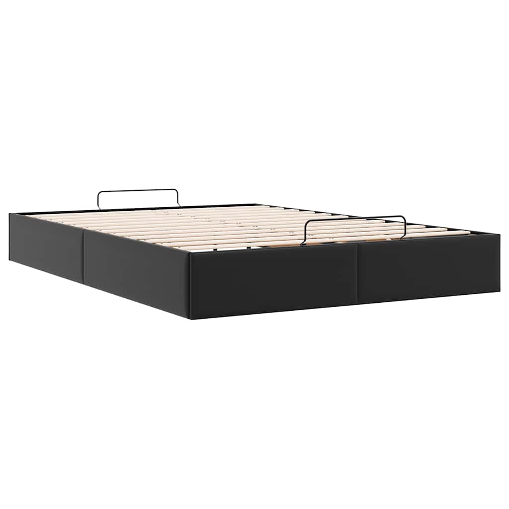 osmannisk sengeramme uden madras 140x190 cm kunstlæder sort