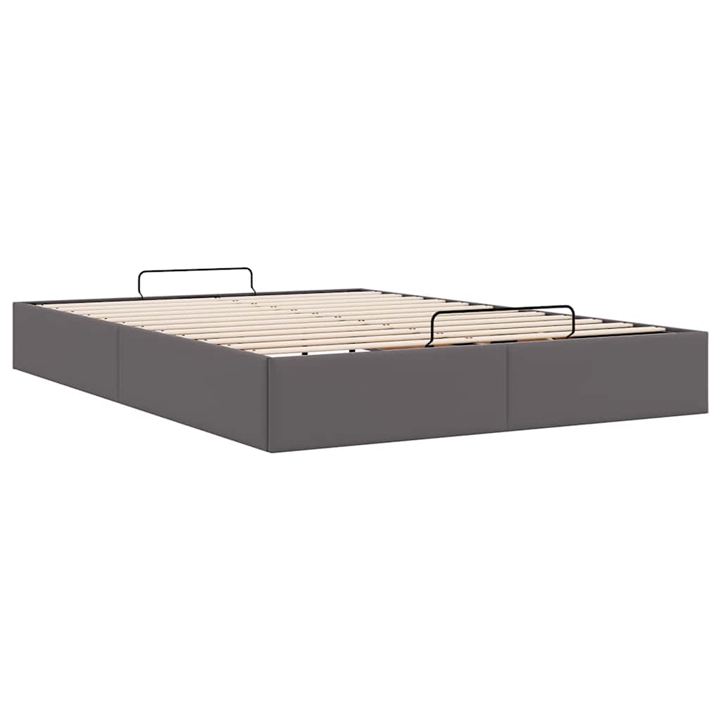 osmannisk sengeramme uden madras 140x190 cm kunstlæder grå