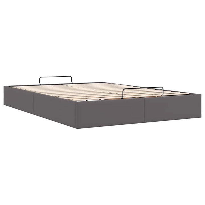 osmannisk sengeramme uden madras 140x190 cm kunstlæder grå