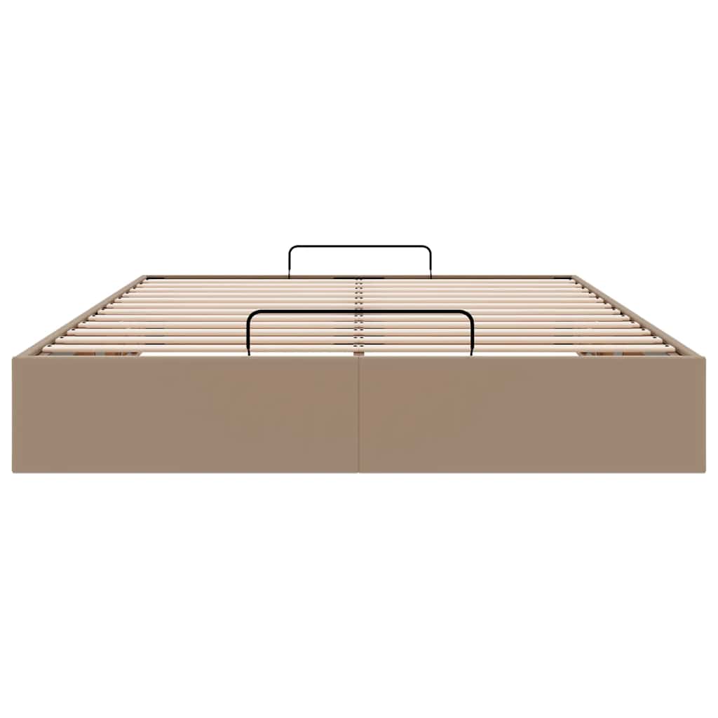 osmannisk sengeramme uden madras 140x190cm kunstlæder cappucino