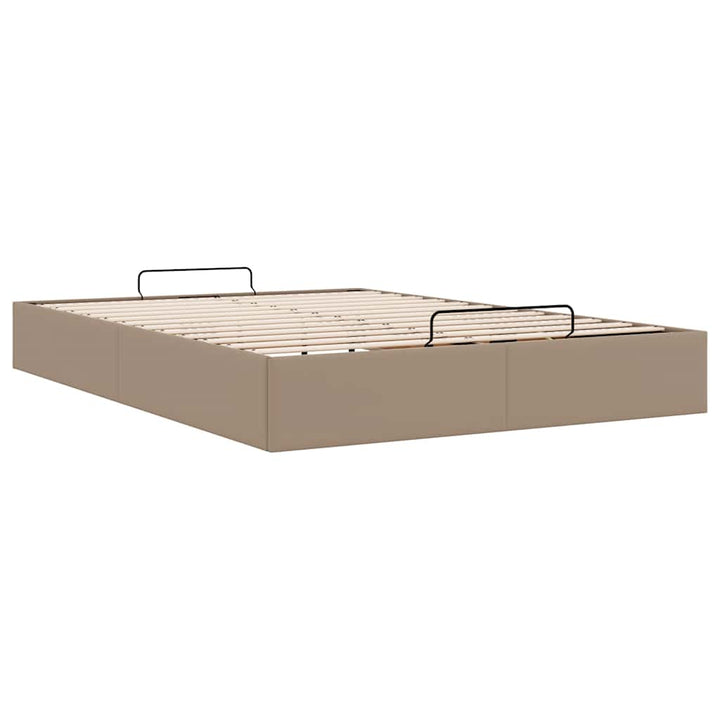 osmannisk sengeramme uden madras 140x190cm kunstlæder cappucino