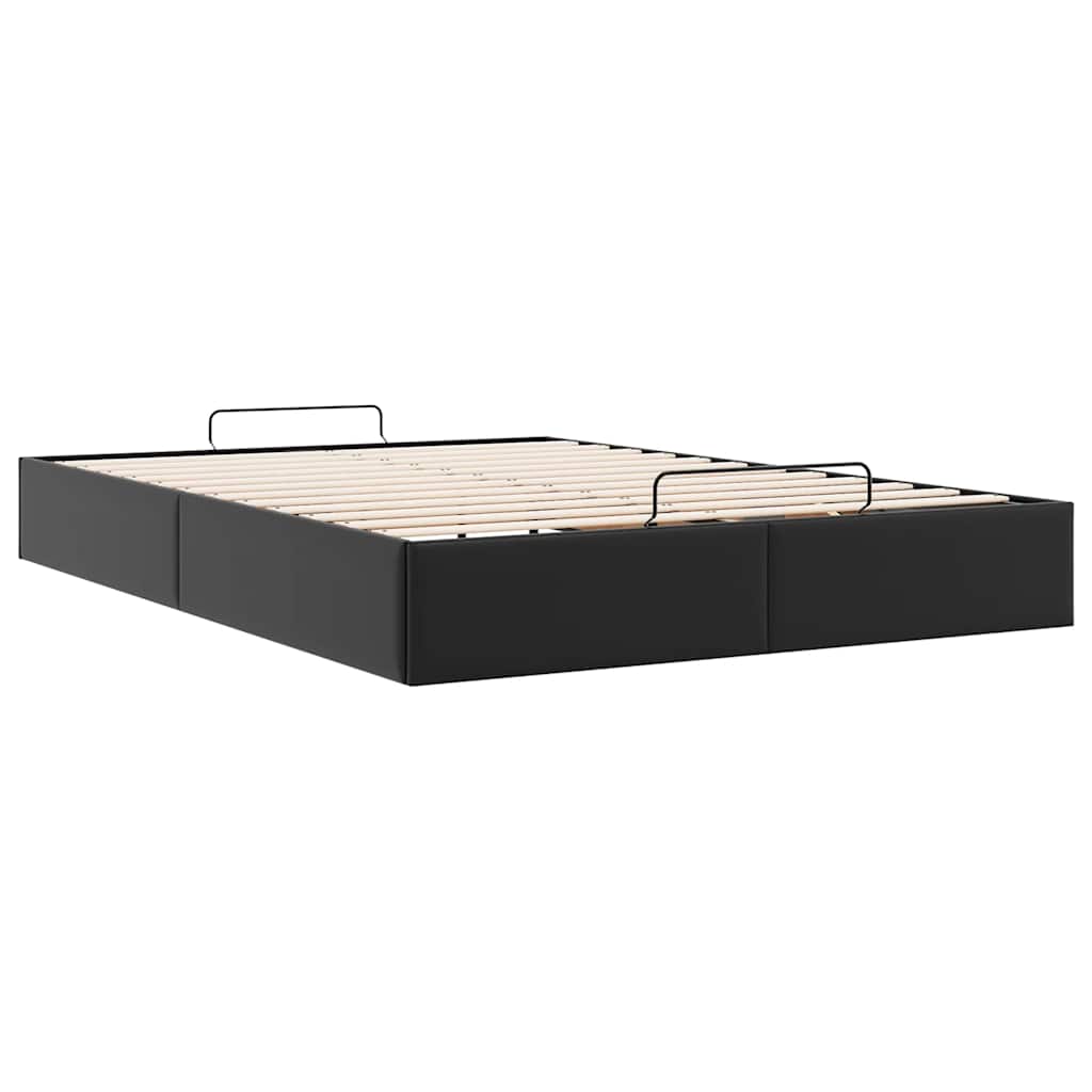 osmannisk sengeramme uden madras 140x200 cm kunstlæder sort