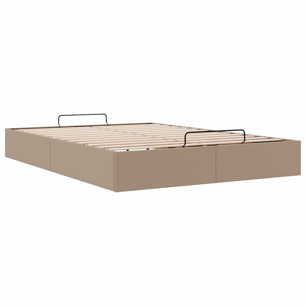 osmannisk sengeramme uden madras 140x200cm kunstlæder cappucino