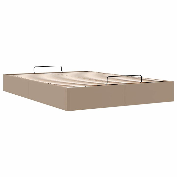 osmannisk sengeramme uden madras 140x200cm kunstlæder cappucino