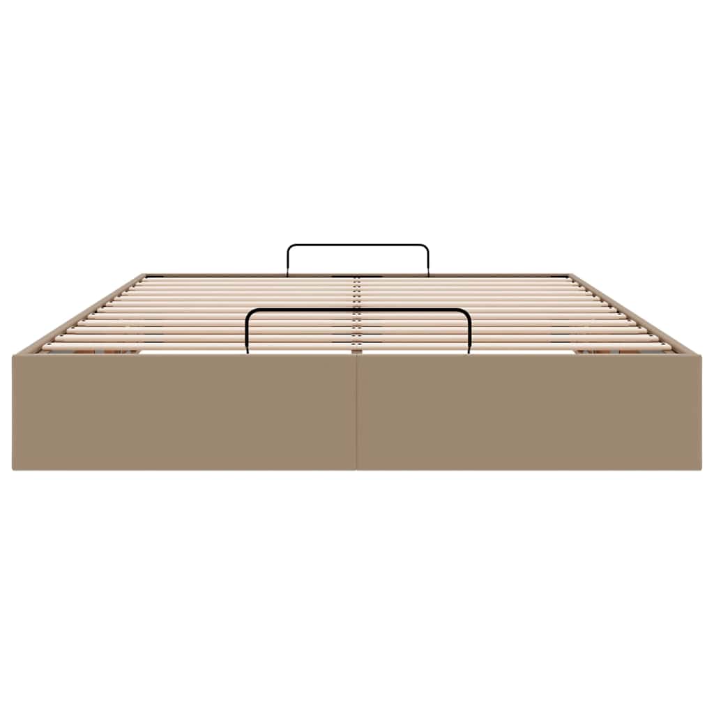 osmannisk sengeramme uden madras 140x200cm kunstlæder cappucino
