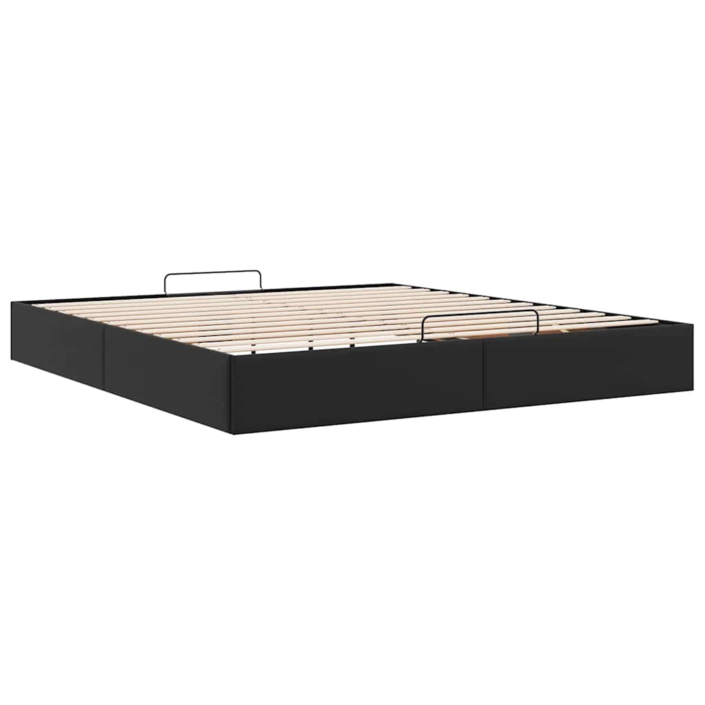 osmannisk sengeramme uden madras 180x200 cm kunstlæder sort