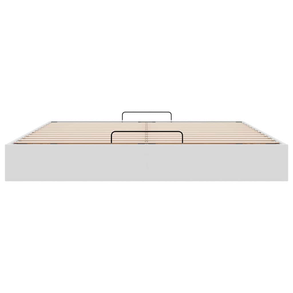 osmannisk sengeramme uden madras 200x200 cm kunstlæder hvid