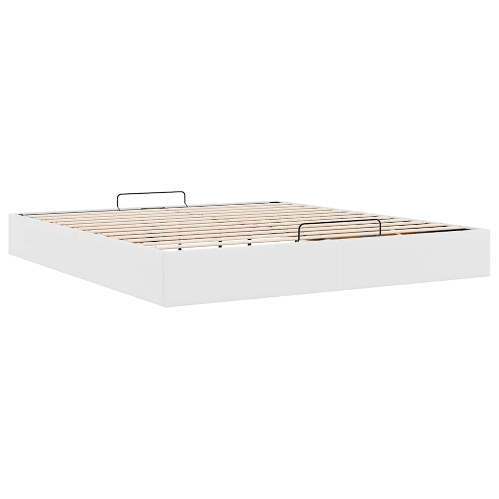 osmannisk sengeramme uden madras 200x200 cm kunstlæder hvid