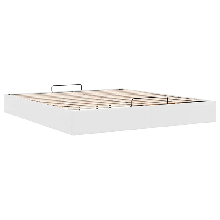 osmannisk sengeramme uden madras 200x200 cm kunstlæder hvid