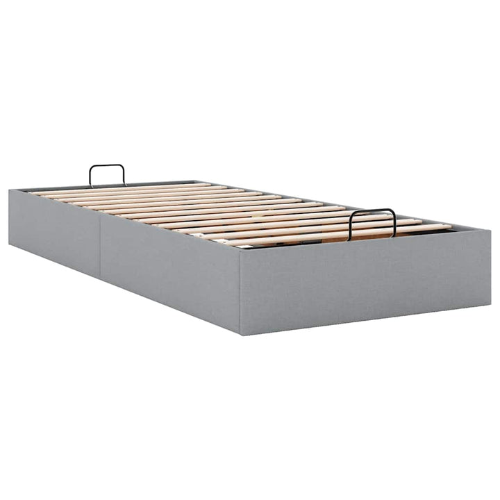 osmannisk sengeramme uden madras 80x200 cm stof lysegrå