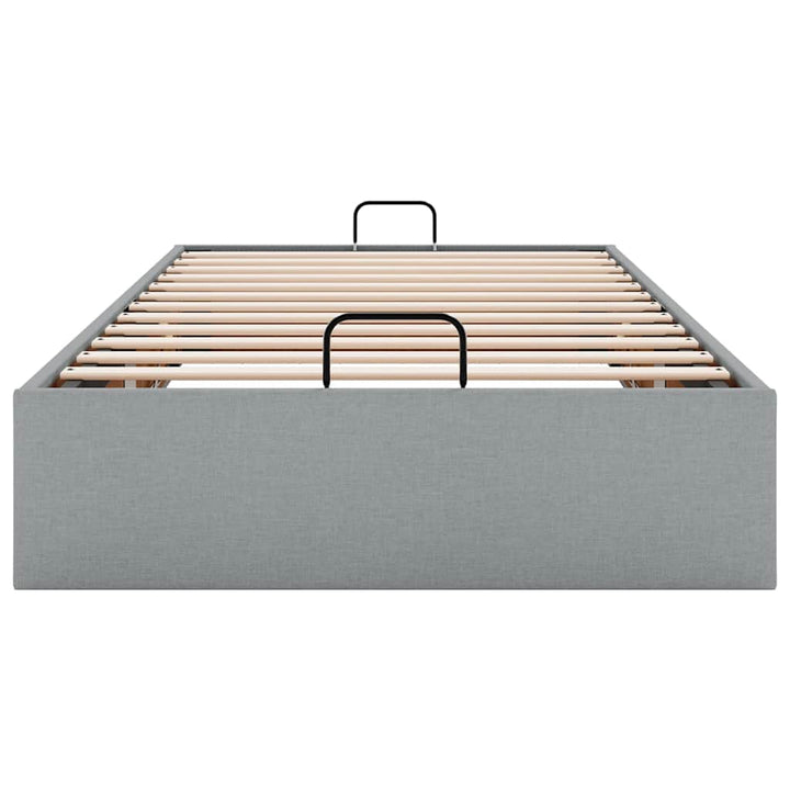 osmannisk sengeramme uden madras 80x200 cm stof lysegrå