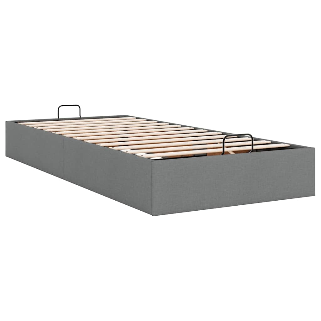 osmannisk sengeramme uden madras 80x200 cm stof mørkegrå