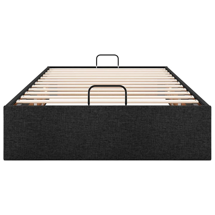 osmannisk sengeramme uden madras 80x200 cm stof sort