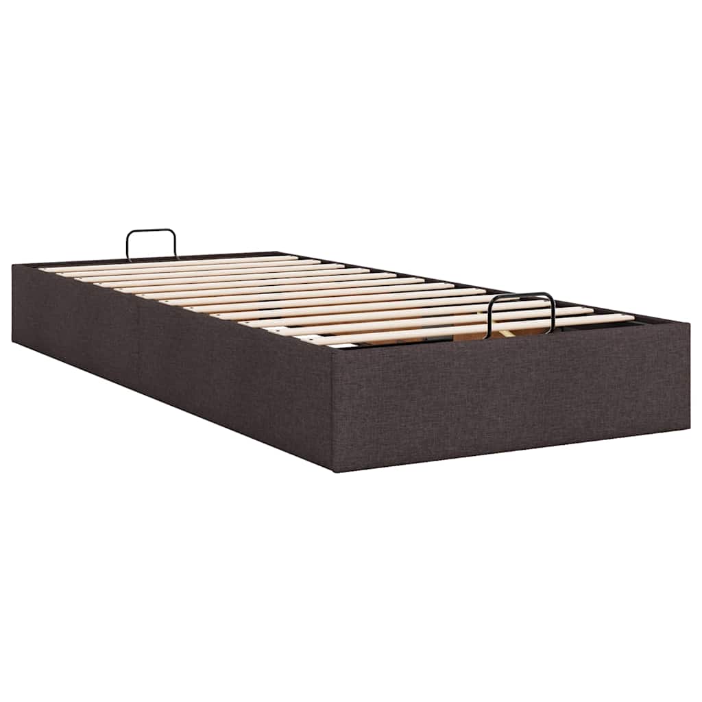 osmannisk sengeramme uden madras 80x200 cm stof mørkebrun