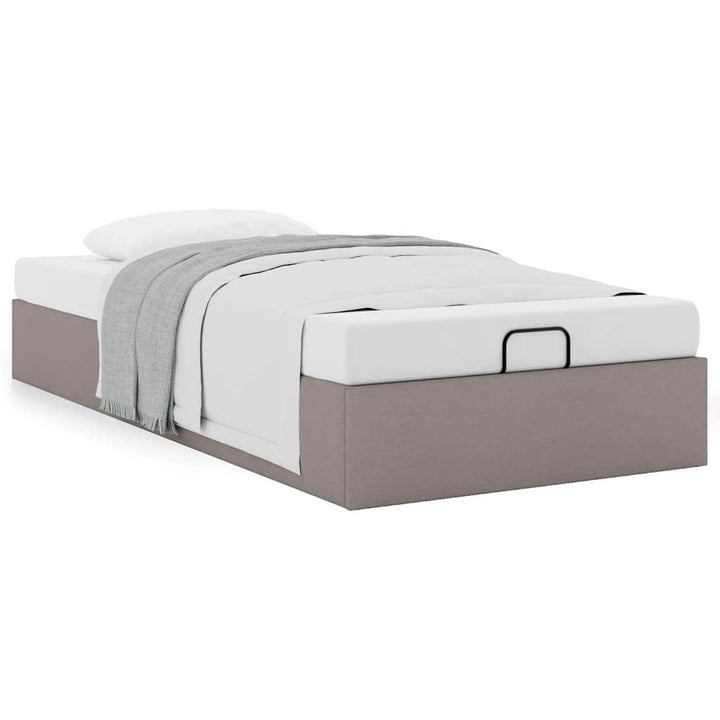 osmannisk sengeramme uden madras 80x200 cm stof gråbrun