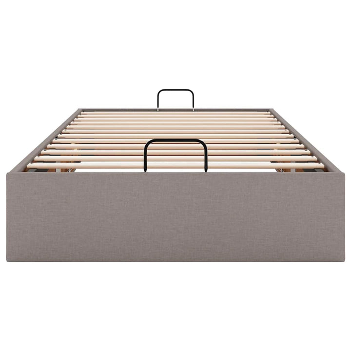 osmannisk sengeramme uden madras 80x200 cm stof gråbrun