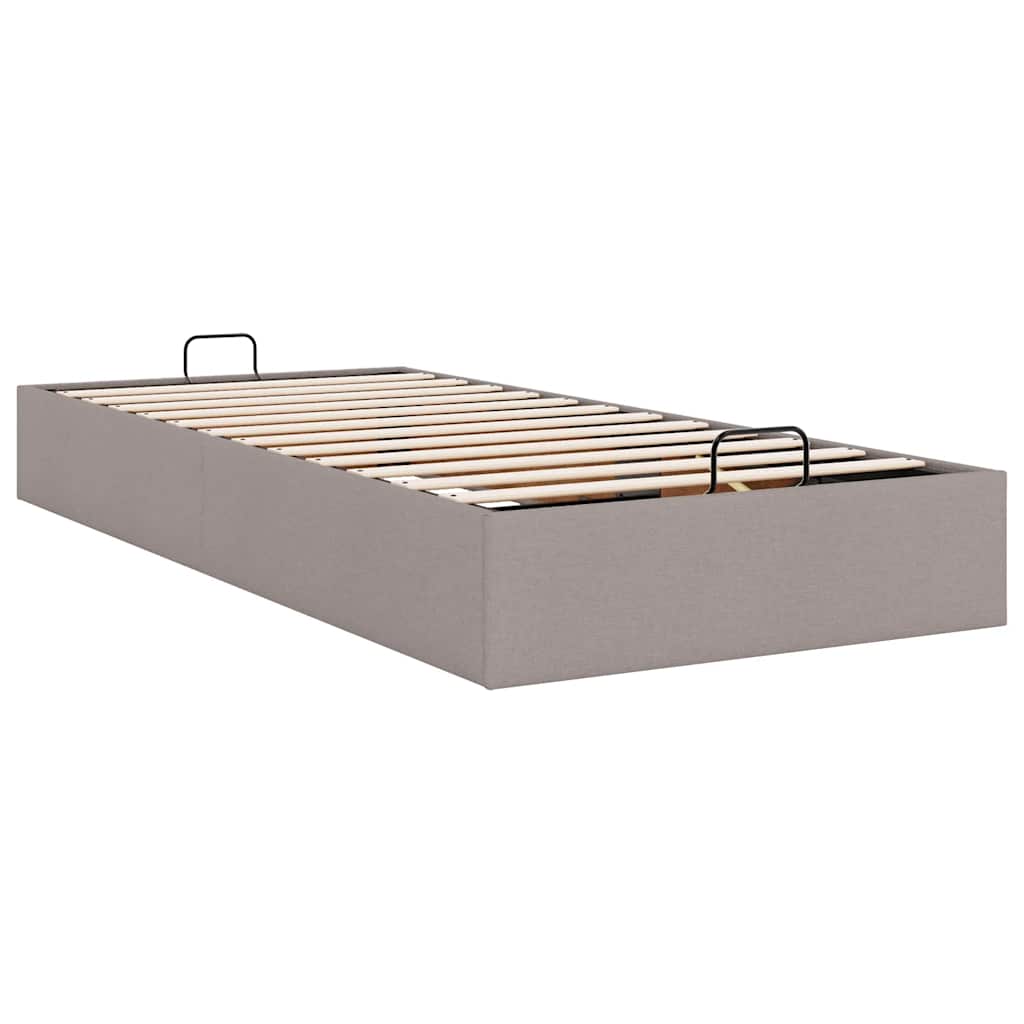 osmannisk sengeramme uden madras 80x200 cm stof gråbrun