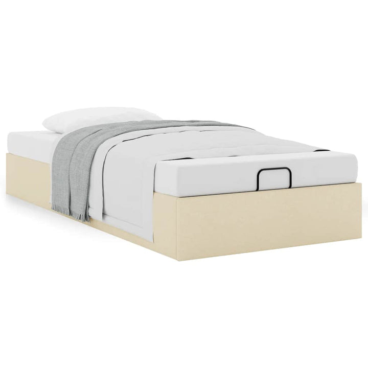 osmannisk sengeramme uden madras 80x200 cm stof cremefarvet
