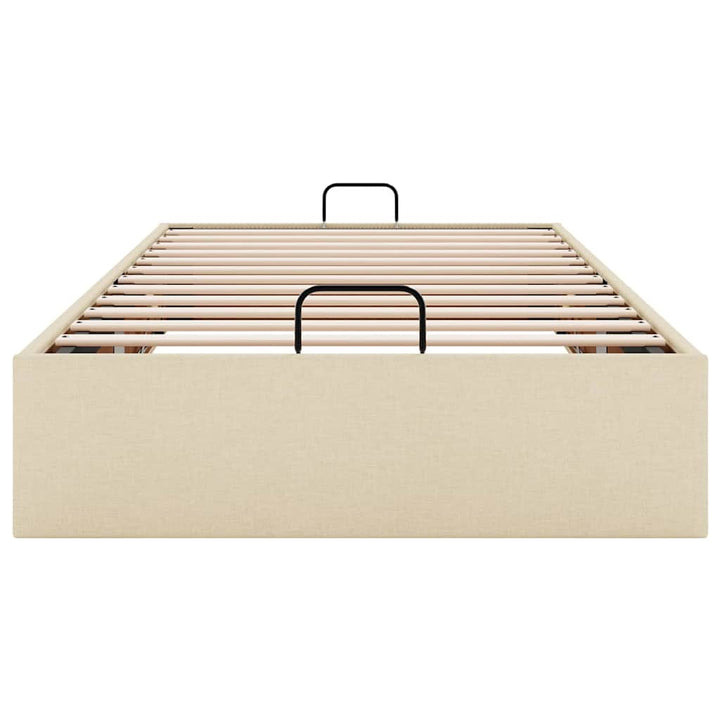 osmannisk sengeramme uden madras 80x200 cm stof cremefarvet