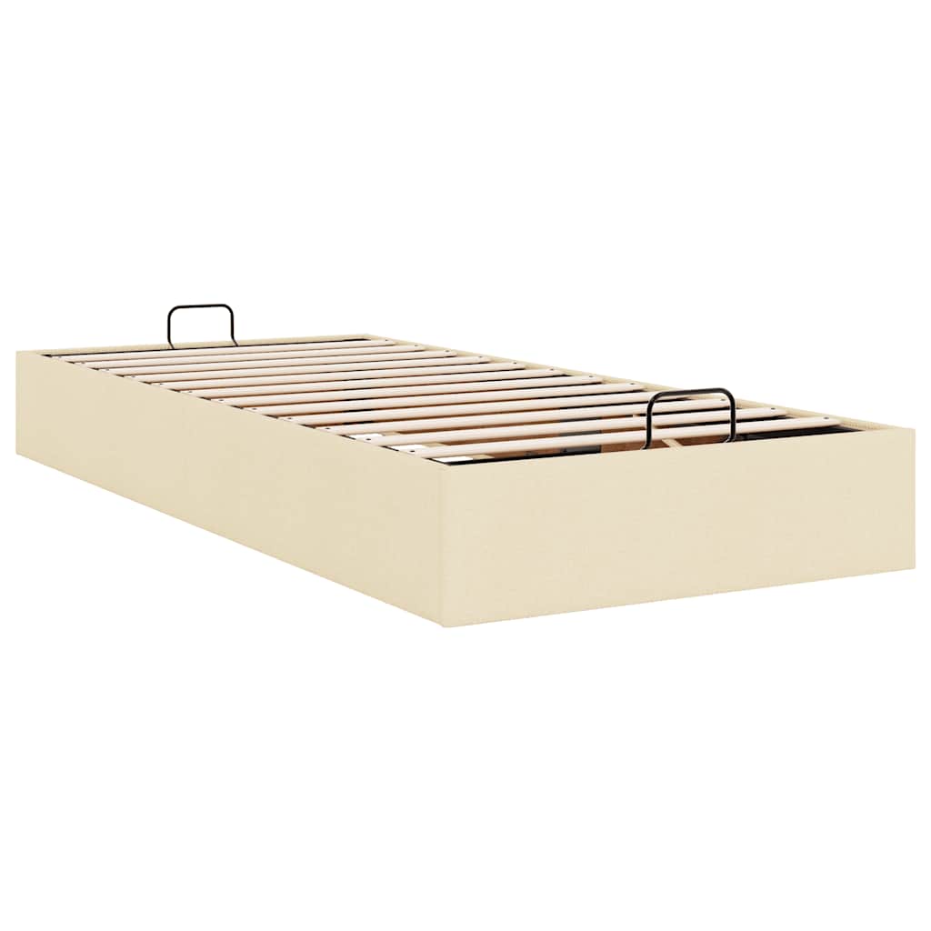 osmannisk sengeramme uden madras 80x200 cm stof cremefarvet
