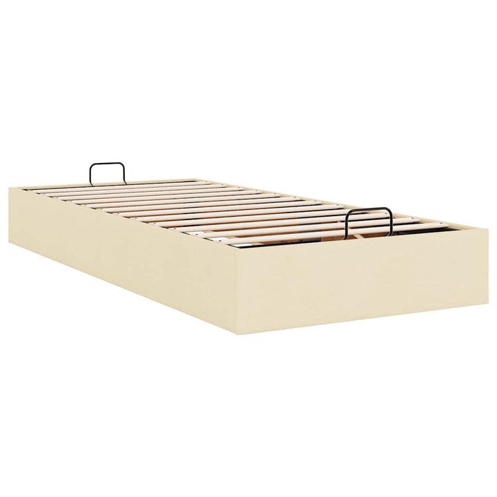 osmannisk sengeramme uden madras 80x200 cm stof cremefarvet