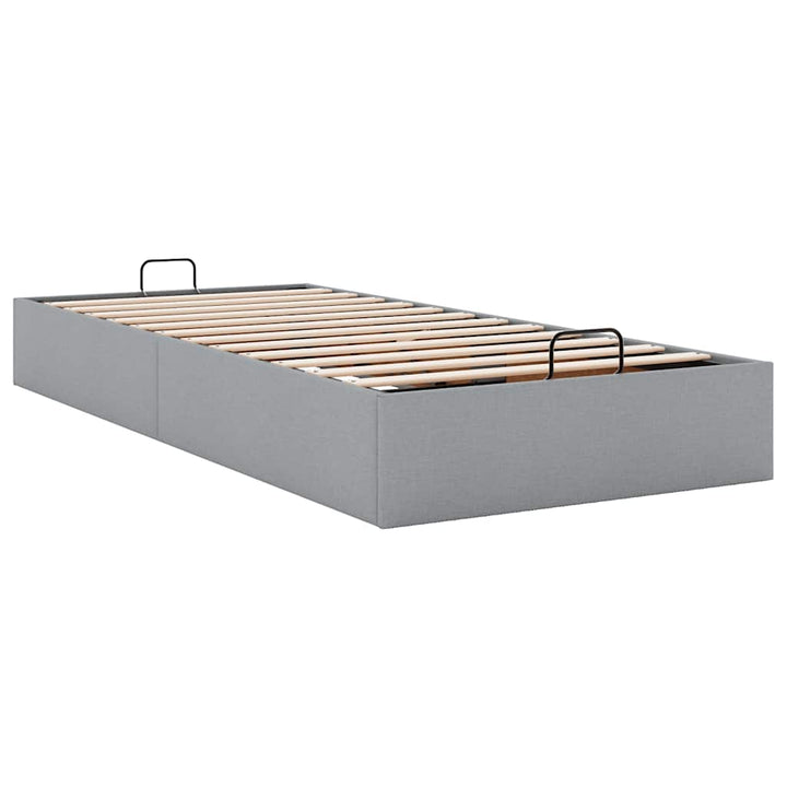 osmannisk sengeramme uden madras 90x190 cm stof lysegrå