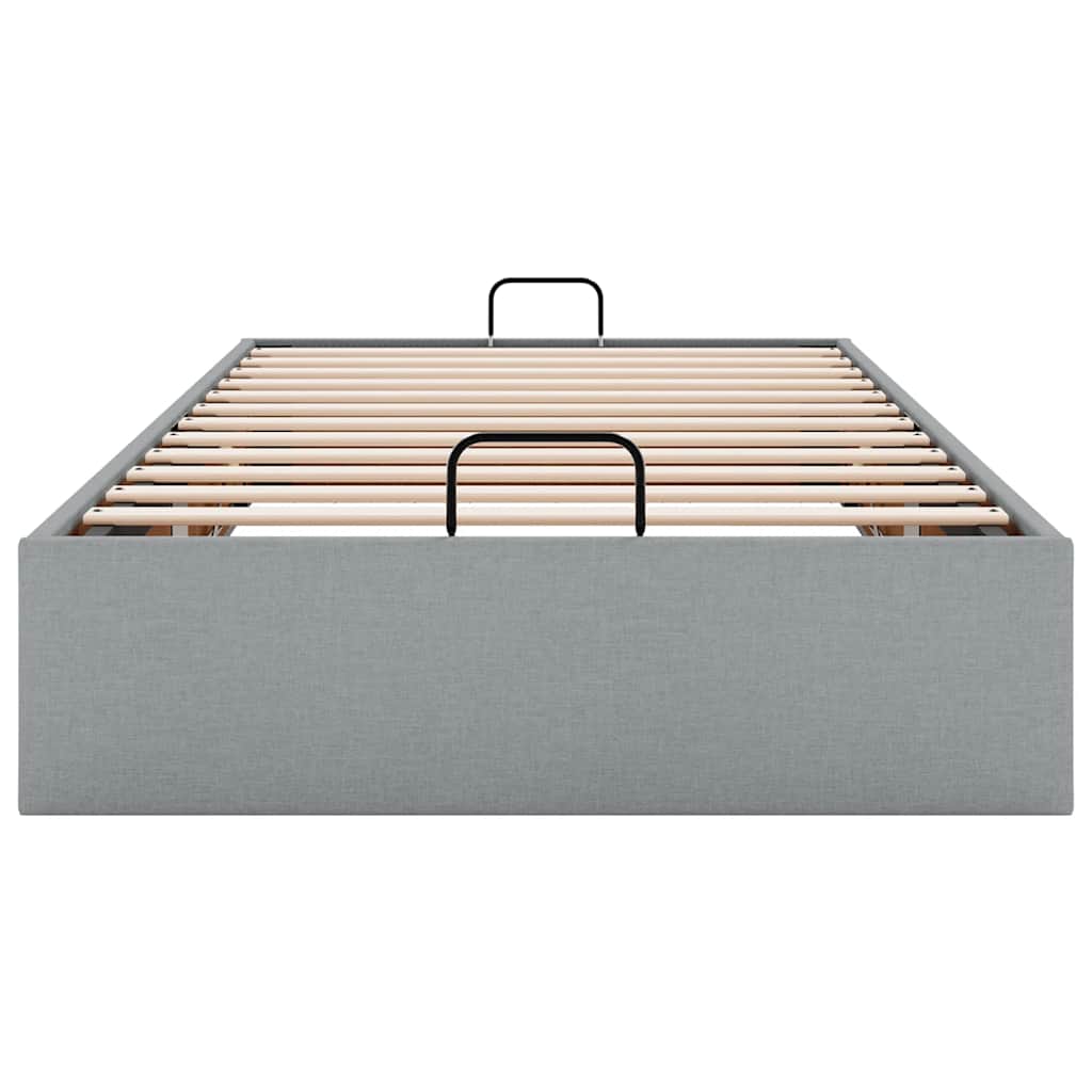 osmannisk sengeramme uden madras 90x190 cm stof lysegrå