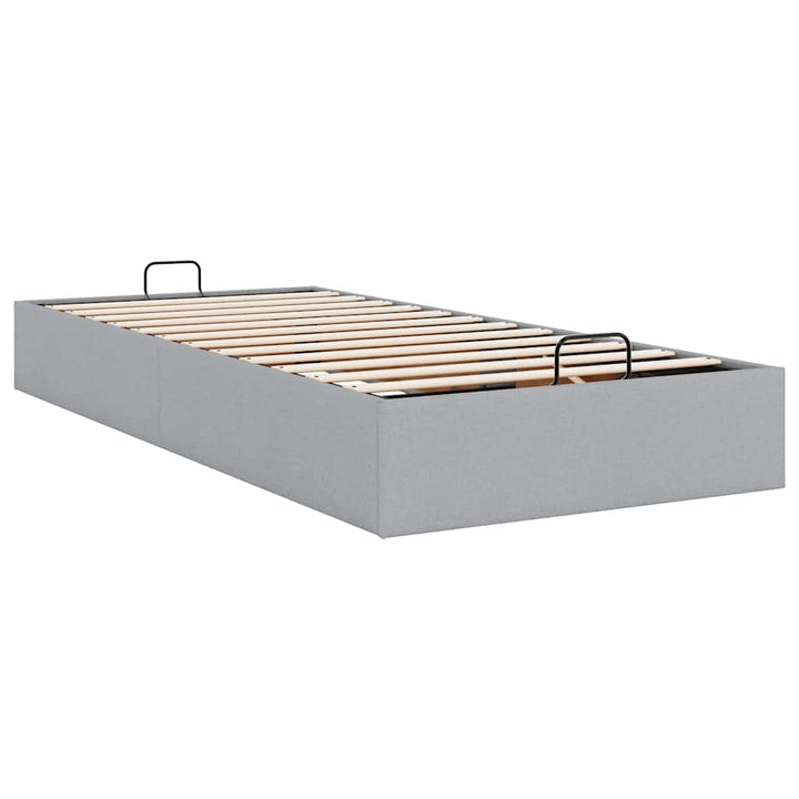 osmannisk sengeramme uden madras 90x190 cm stof lysegrå
