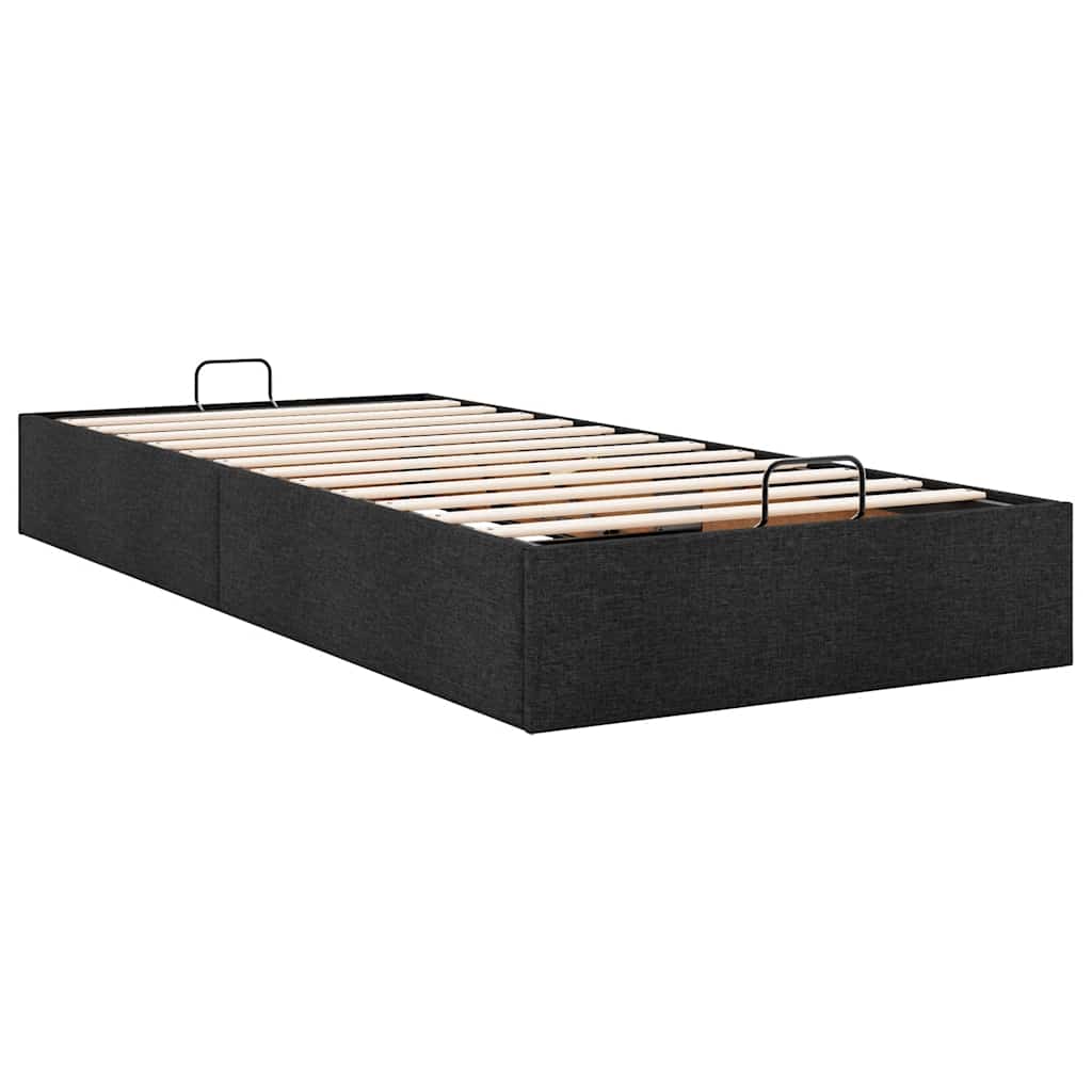 osmannisk sengeramme uden madras 90x190 cm stof sort