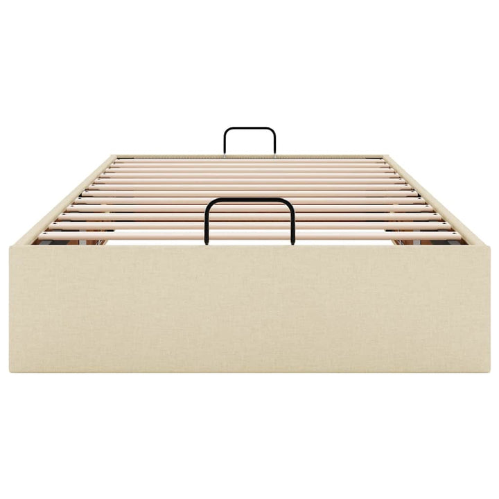 osmannisk sengeramme uden madras 90x190 cm stof cremefarvet