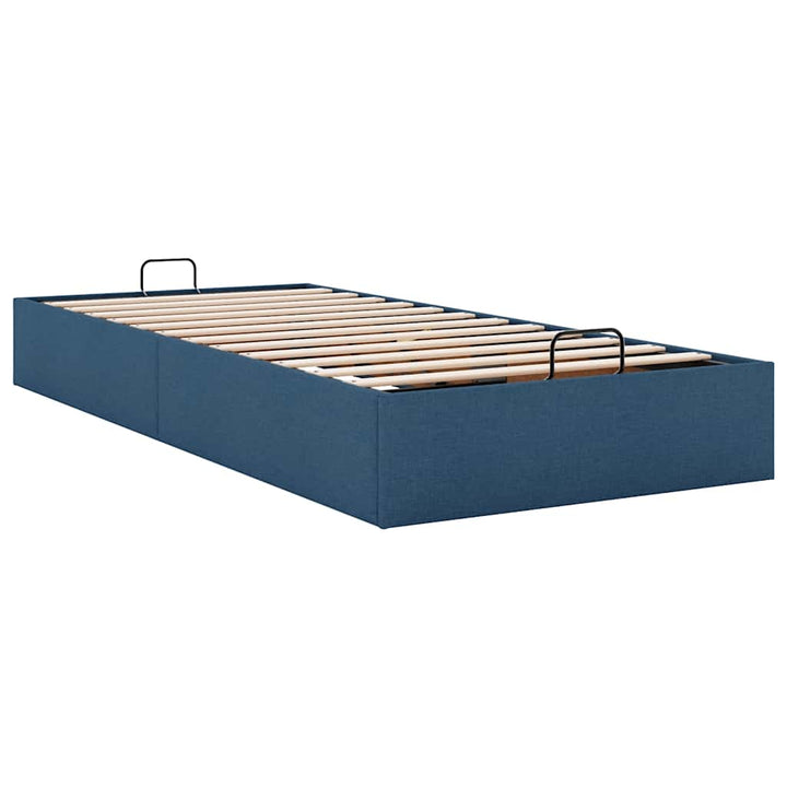 osmannisk sengeramme uden madras 90x190 cm stof blå