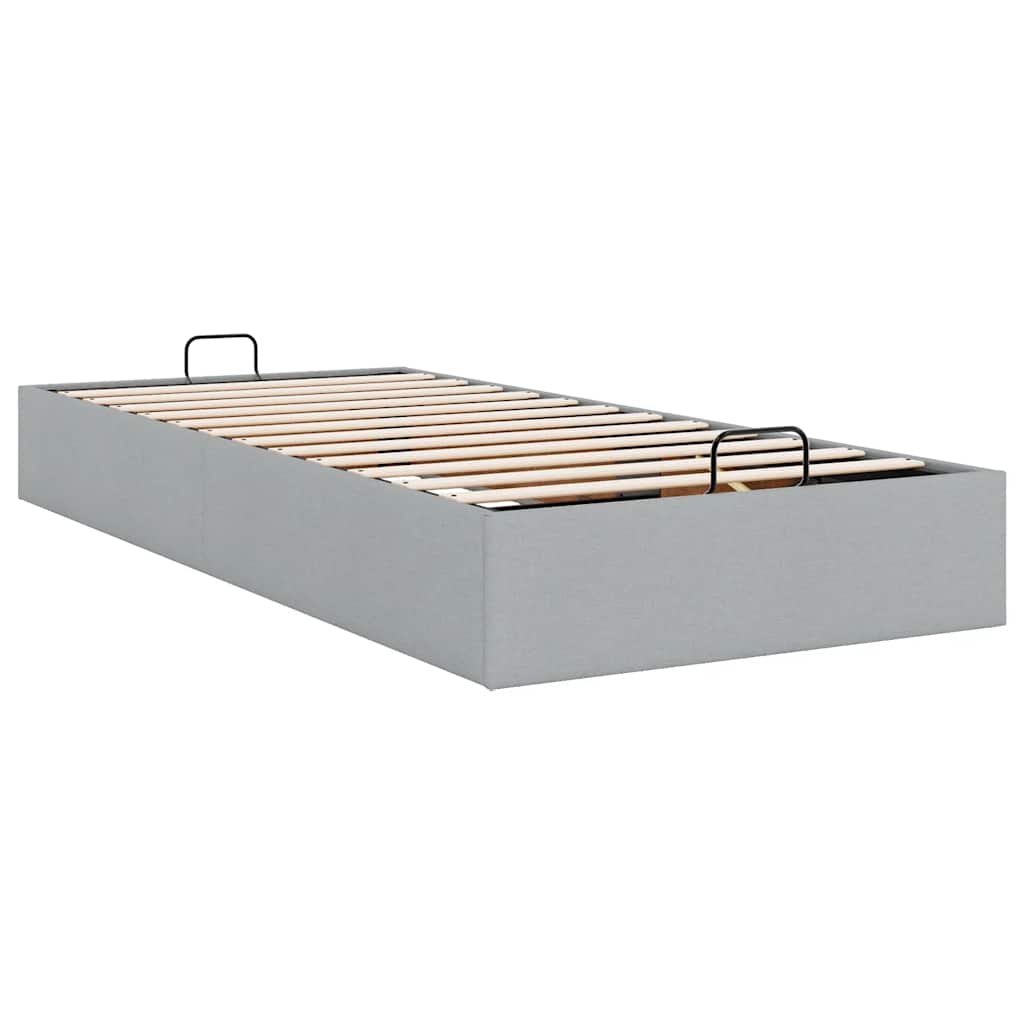 osmannisk sengeramme uden madras 90x200 cm stof lysegrå