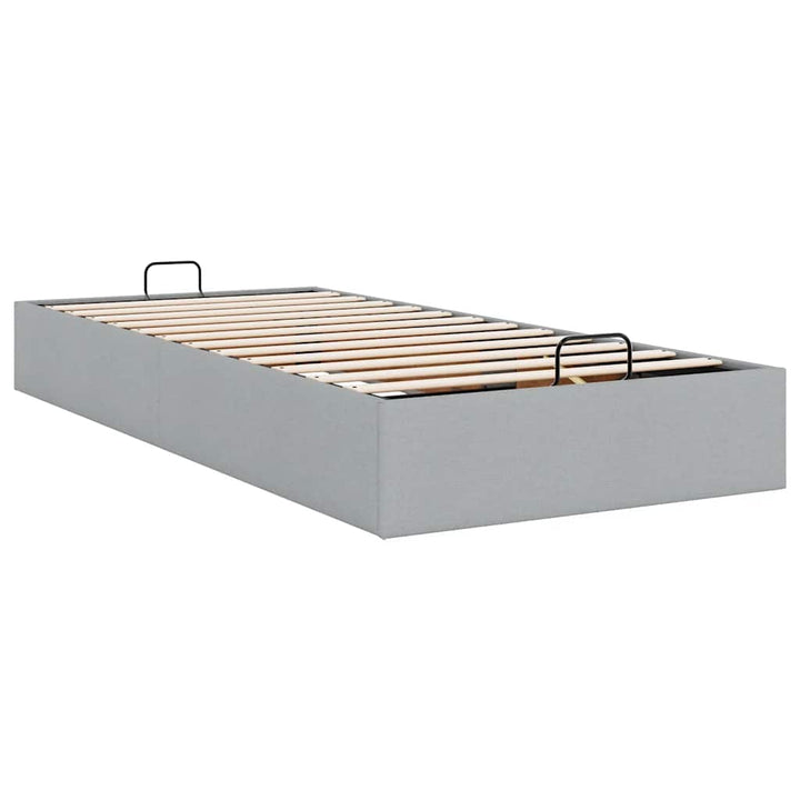 osmannisk sengeramme uden madras 90x200 cm stof lysegrå