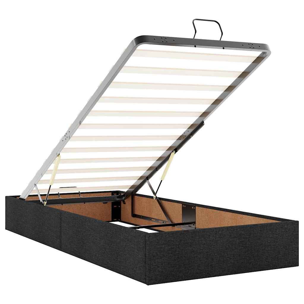 osmannisk sengeramme uden madras 90x200 cm stof sort