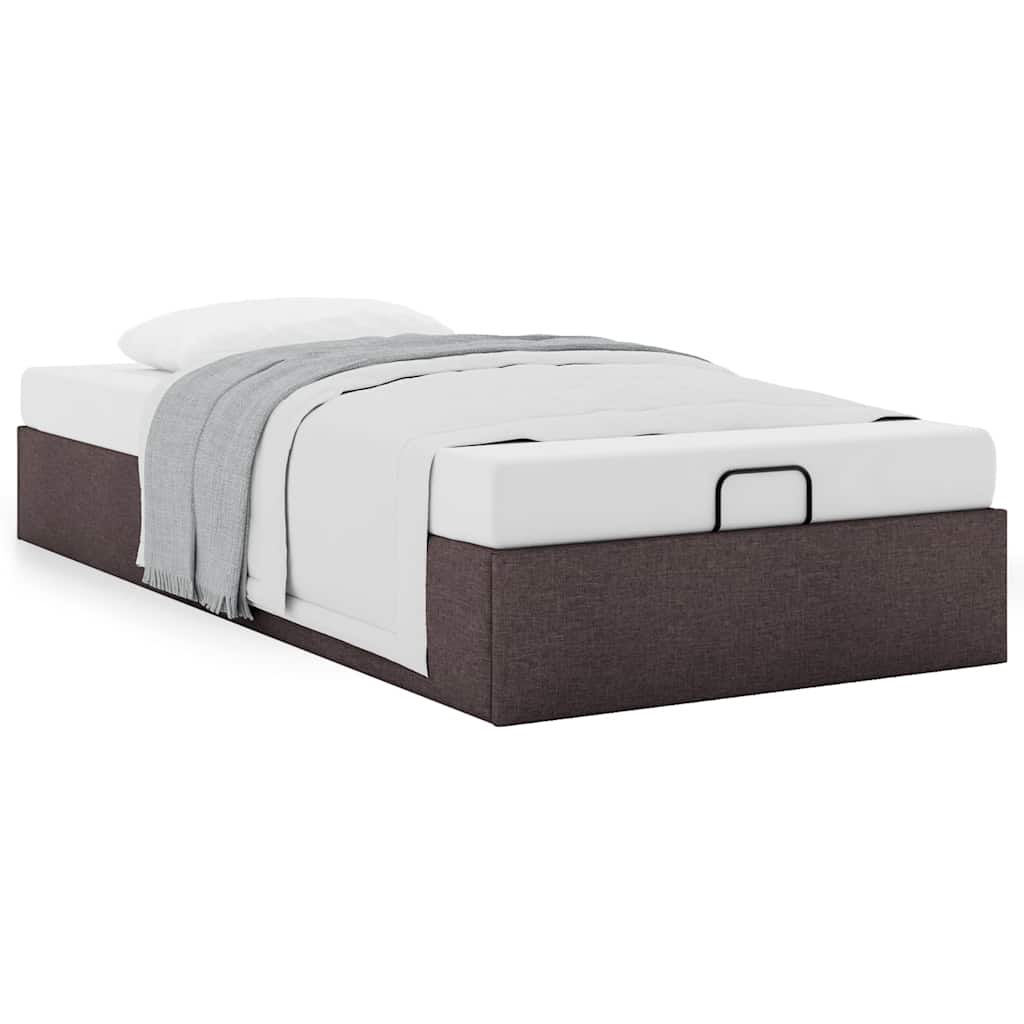 osmannisk sengeramme uden madras 90x200 cm stof mørkebrun