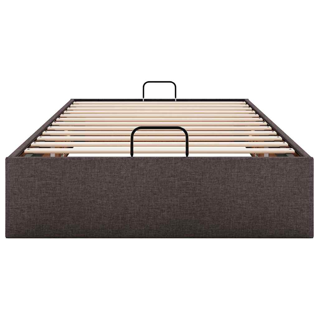 osmannisk sengeramme uden madras 90x200 cm stof mørkebrun