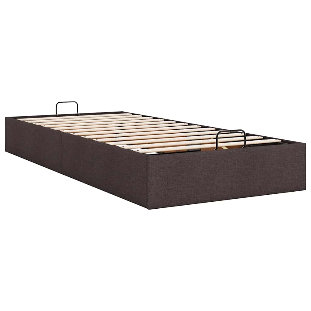 osmannisk sengeramme uden madras 90x200 cm stof mørkebrun