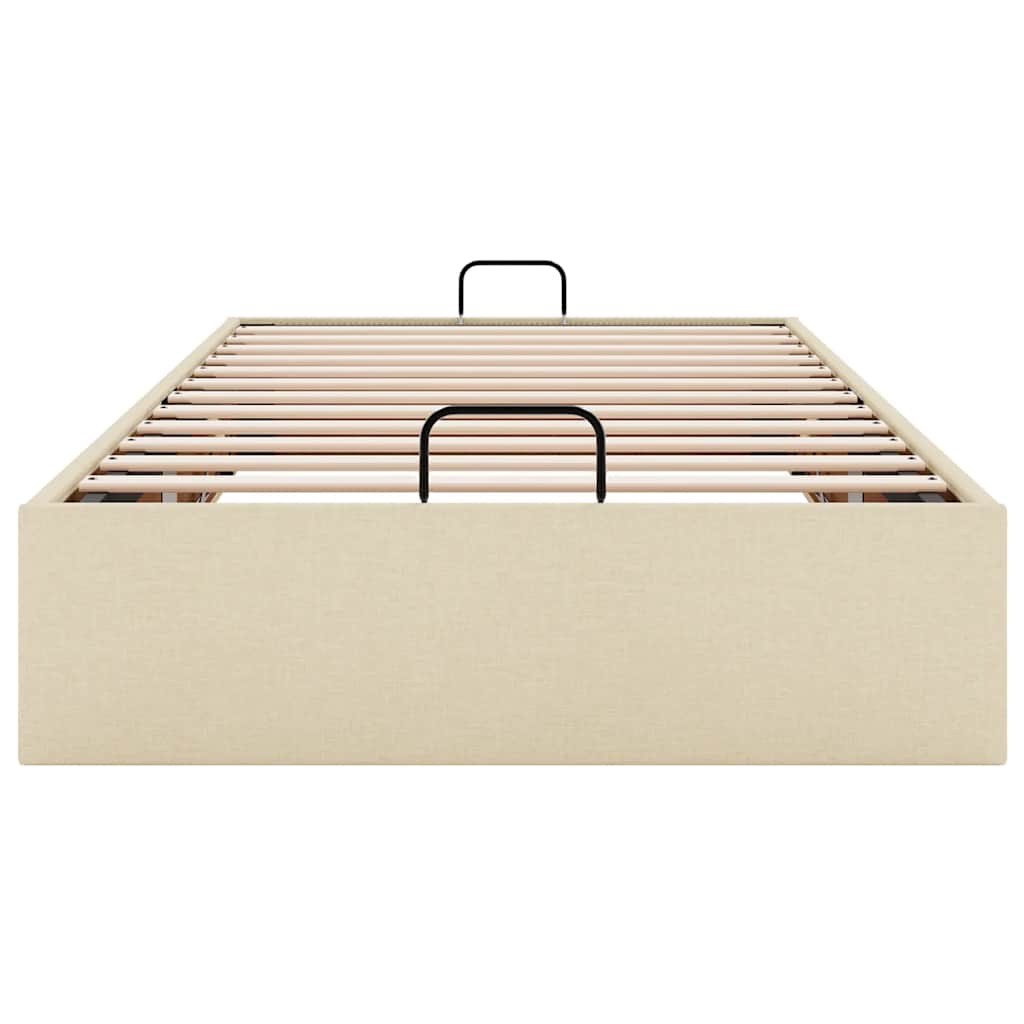 osmannisk sengeramme uden madras 90x200 cm stof cremefarvet