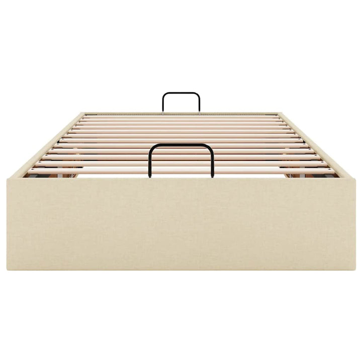 osmannisk sengeramme uden madras 90x200 cm stof cremefarvet