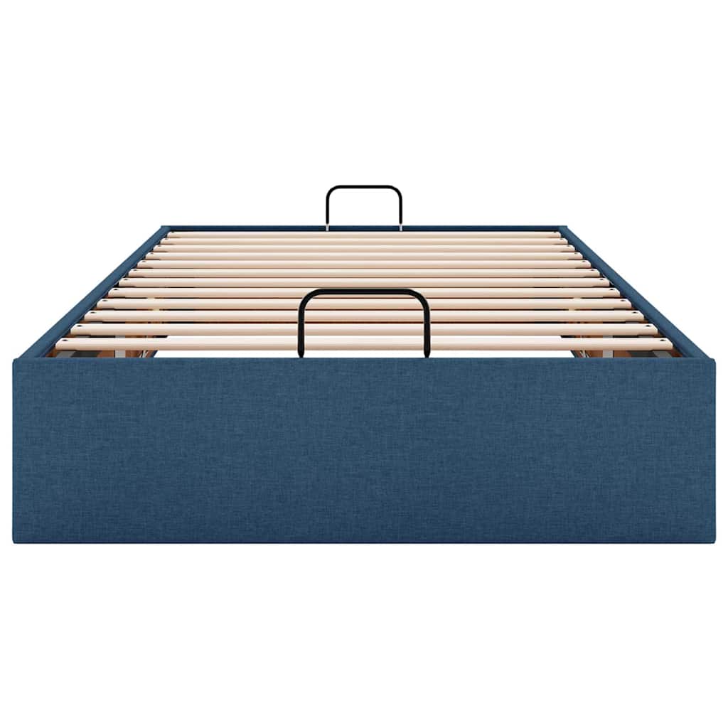 osmannisk sengeramme uden madras 90x200 cm stof blå