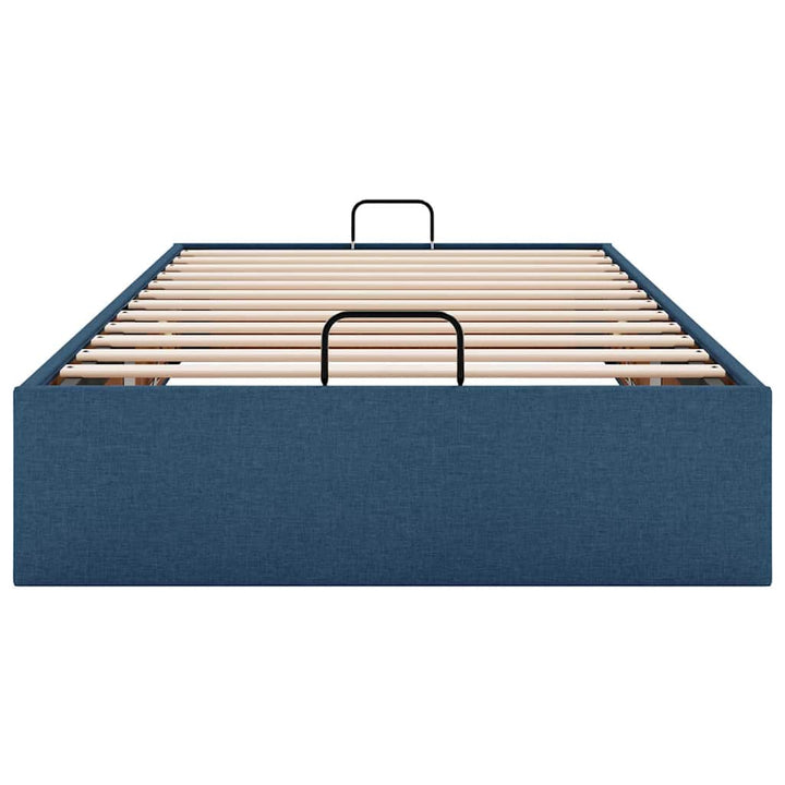 osmannisk sengeramme uden madras 90x200 cm stof blå
