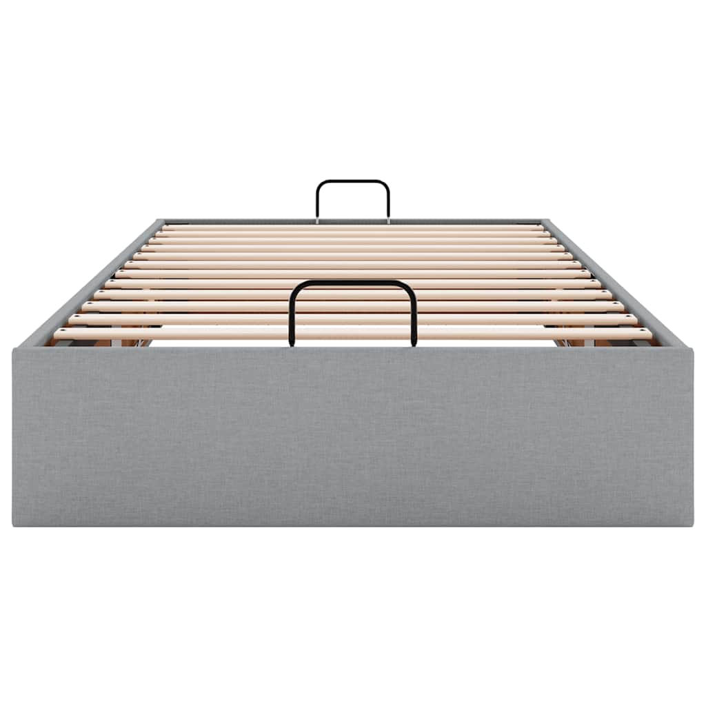 osmannisk sengeramme uden madras 100x200 cm stof lysegrå