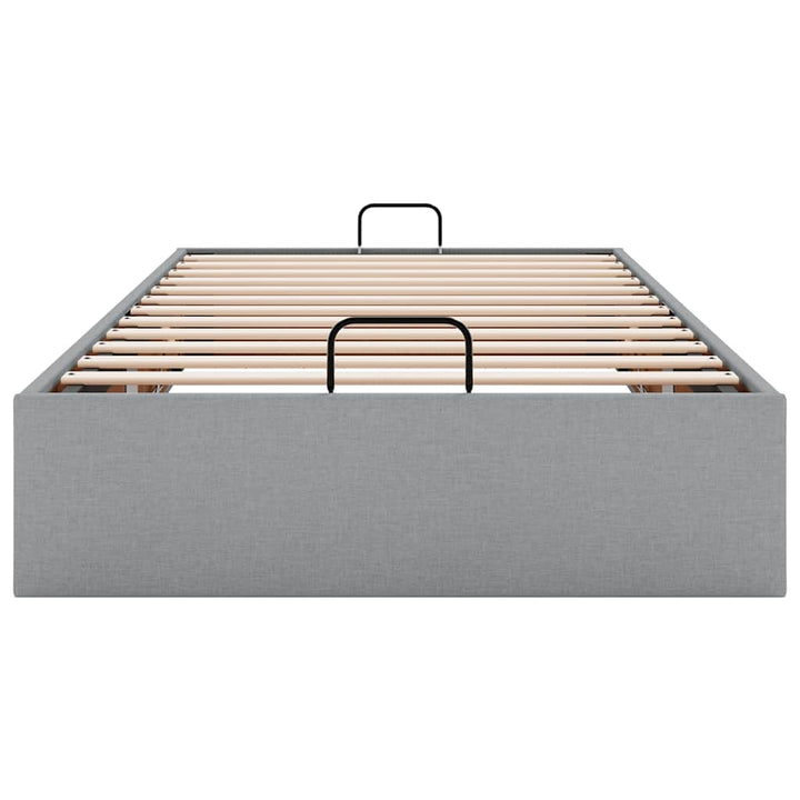 osmannisk sengeramme uden madras 100x200 cm stof lysegrå
