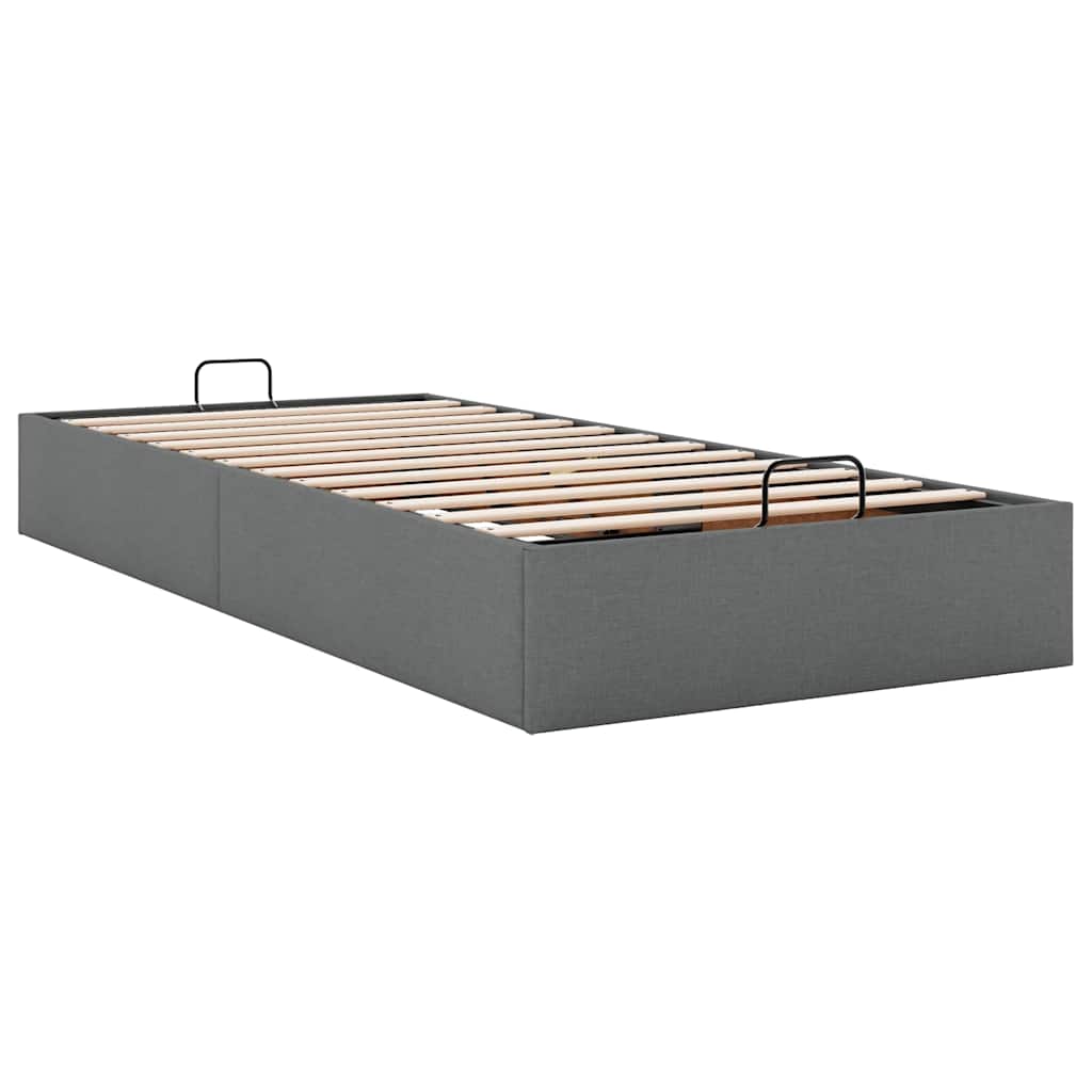 osmannisk sengeramme uden madras 100x200 cm stof mørkegrå