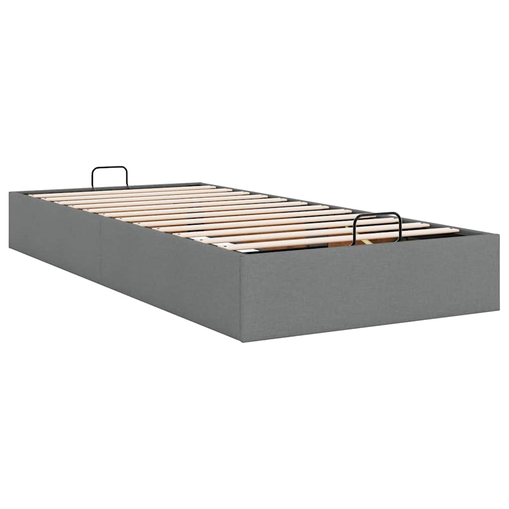osmannisk sengeramme uden madras 100x200 cm stof mørkegrå