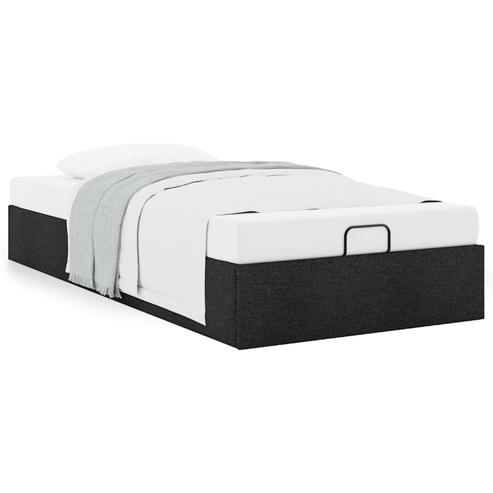 osmannisk sengeramme uden madras 100x200 cm stof sort