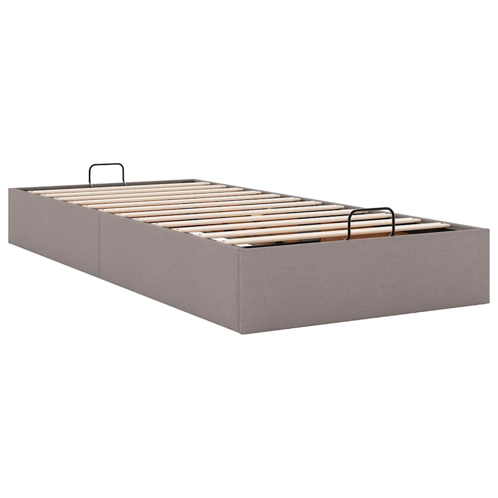 osmannisk sengeramme uden madras 100x200 cm stof gråbrun
