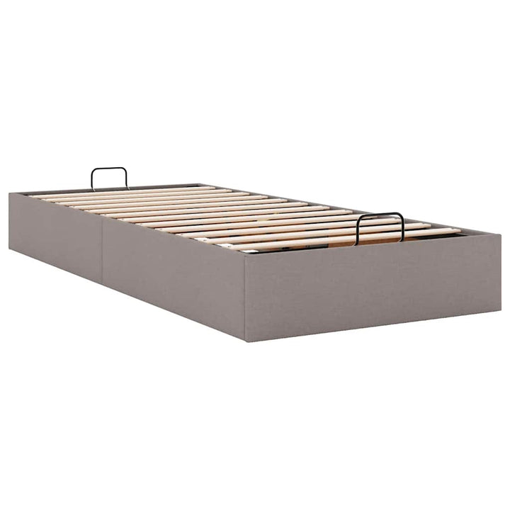 osmannisk sengeramme uden madras 100x200 cm stof gråbrun