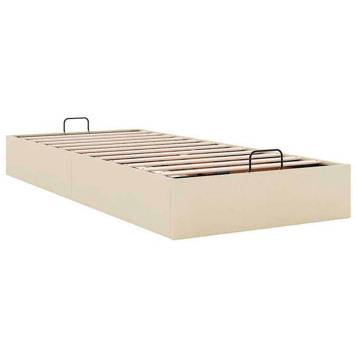 osmannisk sengeramme uden madras 100x200 cm stof cremefarvet