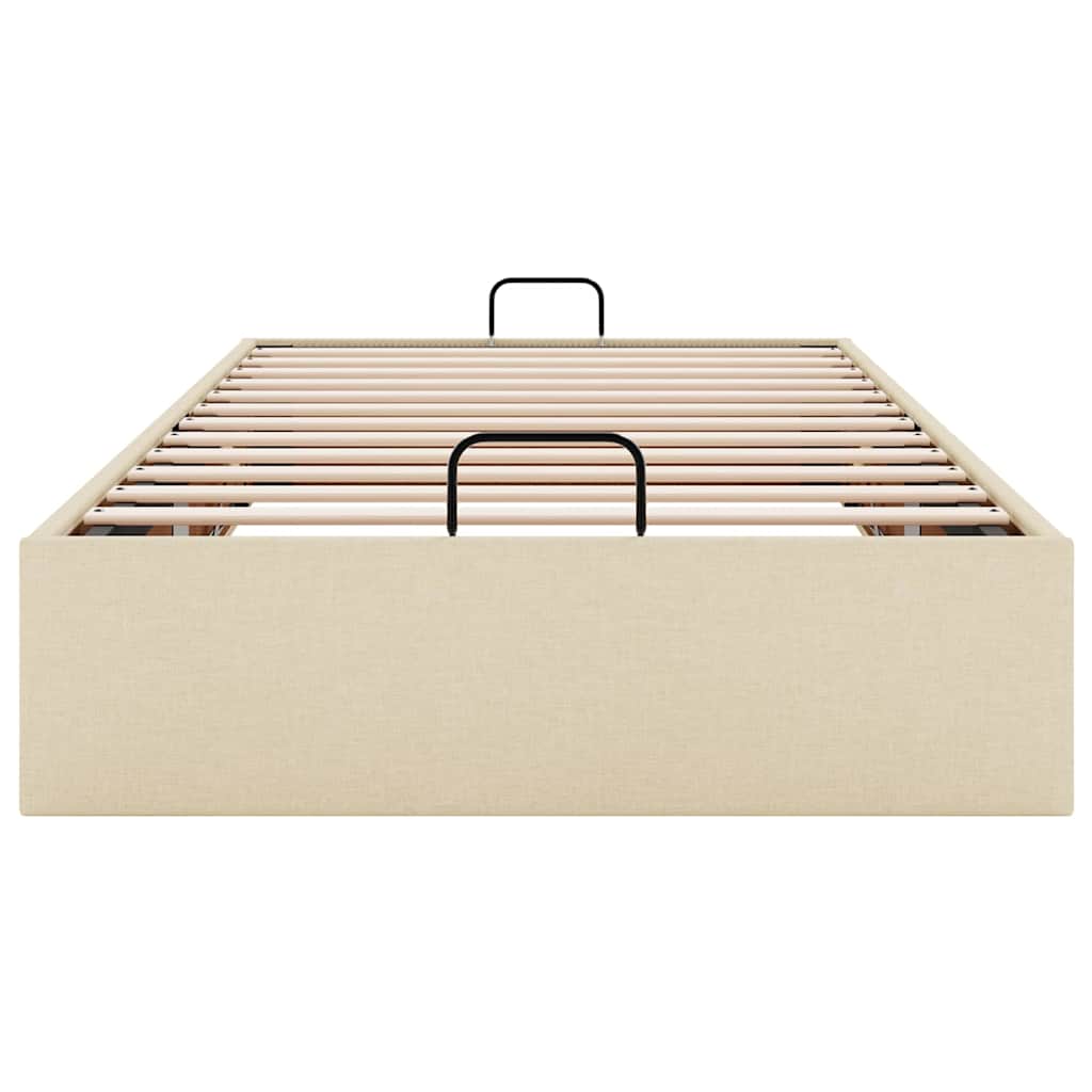 osmannisk sengeramme uden madras 100x200 cm stof cremefarvet